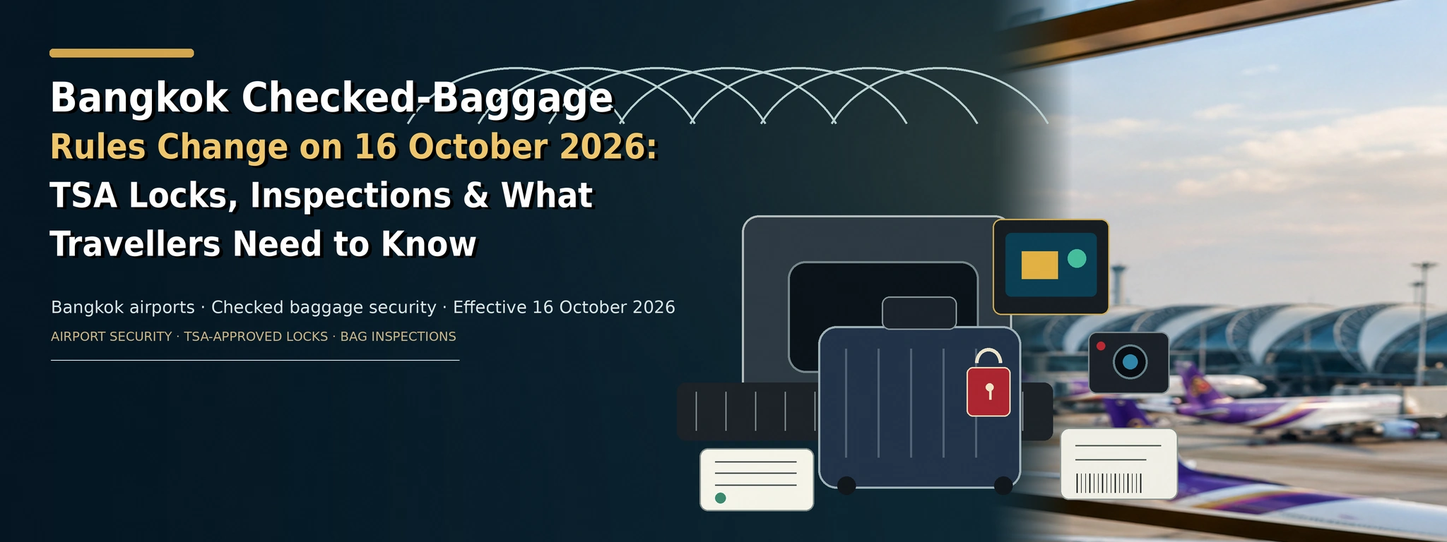 Bangkok Checked-Baggage Rules Change on 16 October 2026: TSA Locks, Inspections & What Travellers Need to Know hero image