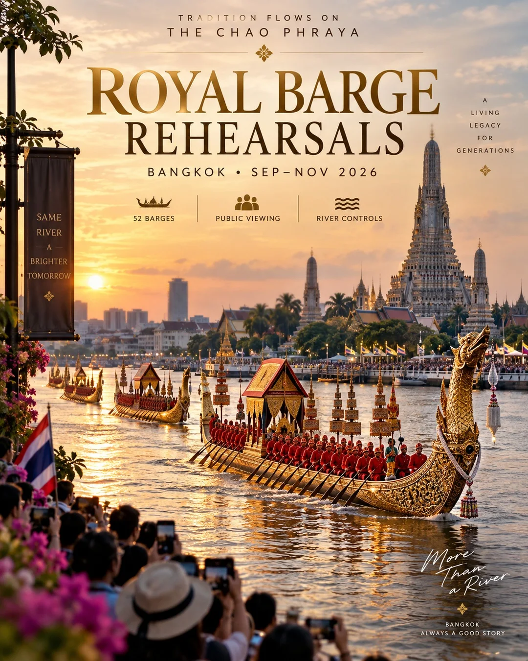 Bangkok Royal Barge Procession 2026: Rehearsal Dates, Route & Visitor Guide editorial image